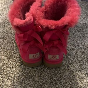 UGG Kids Fuchsia Boots with Bows